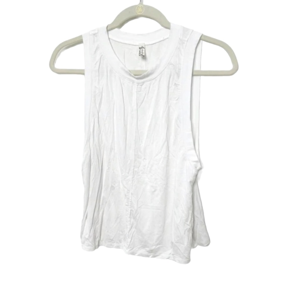 Free People Intimately | White Tank Top Ribbed Side Athletic XS